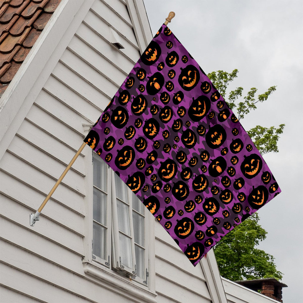 Halloween Pumpkin Smiley Faces Print House Flag