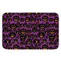 Halloween Pumpkin Smiley Faces Print Indoor Door Mat