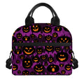 Halloween Pumpkin Smiley Faces Print Insulated Lunch Bag