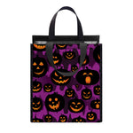 Halloween Pumpkin Smiley Faces Print Insulated Lunch Tote