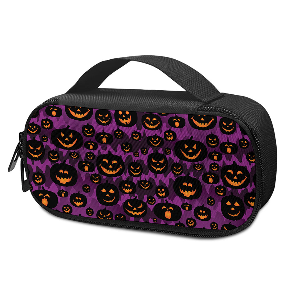 Halloween Pumpkin Smiley Faces Print Insulin Cooler Travel Case