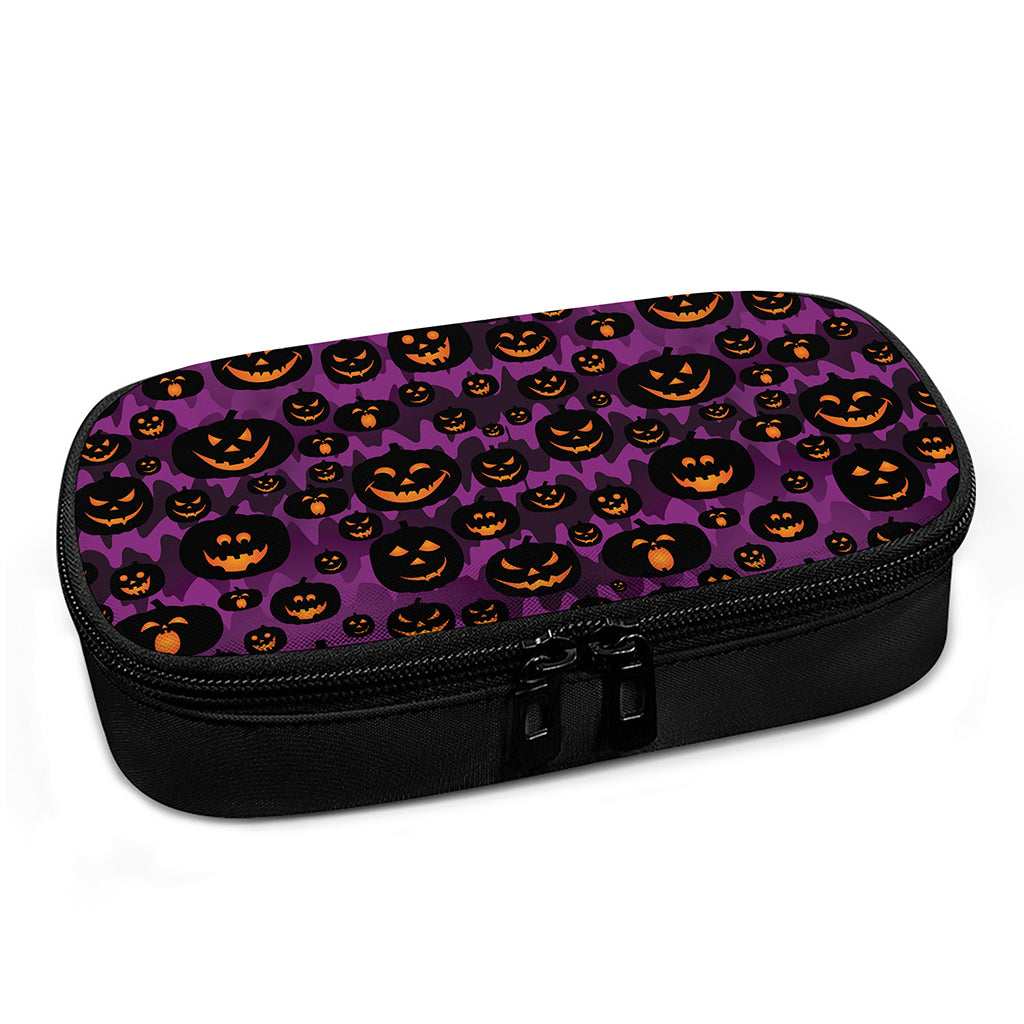 Halloween Pumpkin Smiley Faces Print Insulin Cooler Travel Case