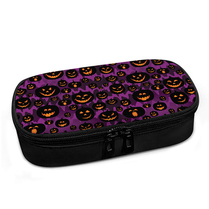 Halloween Pumpkin Smiley Faces Print Insulin Cooler Travel Case