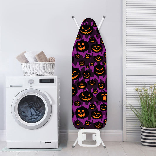 Halloween Pumpkin Smiley Faces Print Ironing Board Cover