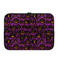 Halloween Pumpkin Smiley Faces Print Laptop Sleeve