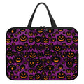 Halloween Pumpkin Smiley Faces Print Laptop Sleeve With Handle