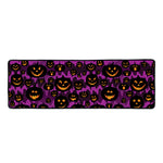 Halloween Pumpkin Smiley Faces Print Long Kitchen Mat