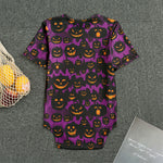 Halloween Pumpkin Smiley Faces Print Men's Bodysuit