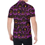 Halloween Pumpkin Smiley Faces Print Men's Shirt