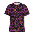 Halloween Pumpkin Smiley Faces Print Men's Athletic T-Shirt