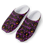 Halloween Pumpkin Smiley Faces Print Mesh Casual Shoes