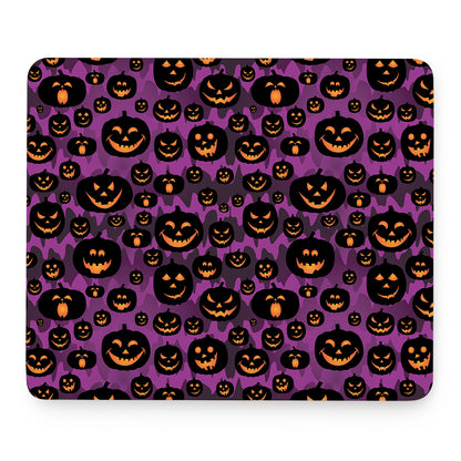 Halloween Pumpkin Smiley Faces Print Mouse Pad