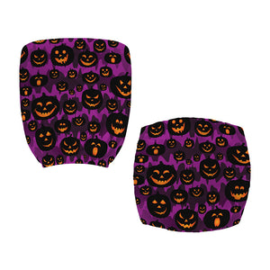 Halloween Pumpkin Smiley Faces Print Office Chair Cover