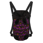 Halloween Pumpkin Smiley Faces Print Pet Carrier Backpack