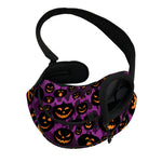 Halloween Pumpkin Smiley Faces Print Pet Sling Carrier