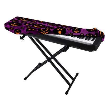 Halloween Pumpkin Smiley Faces Print Piano Keyboard Cover