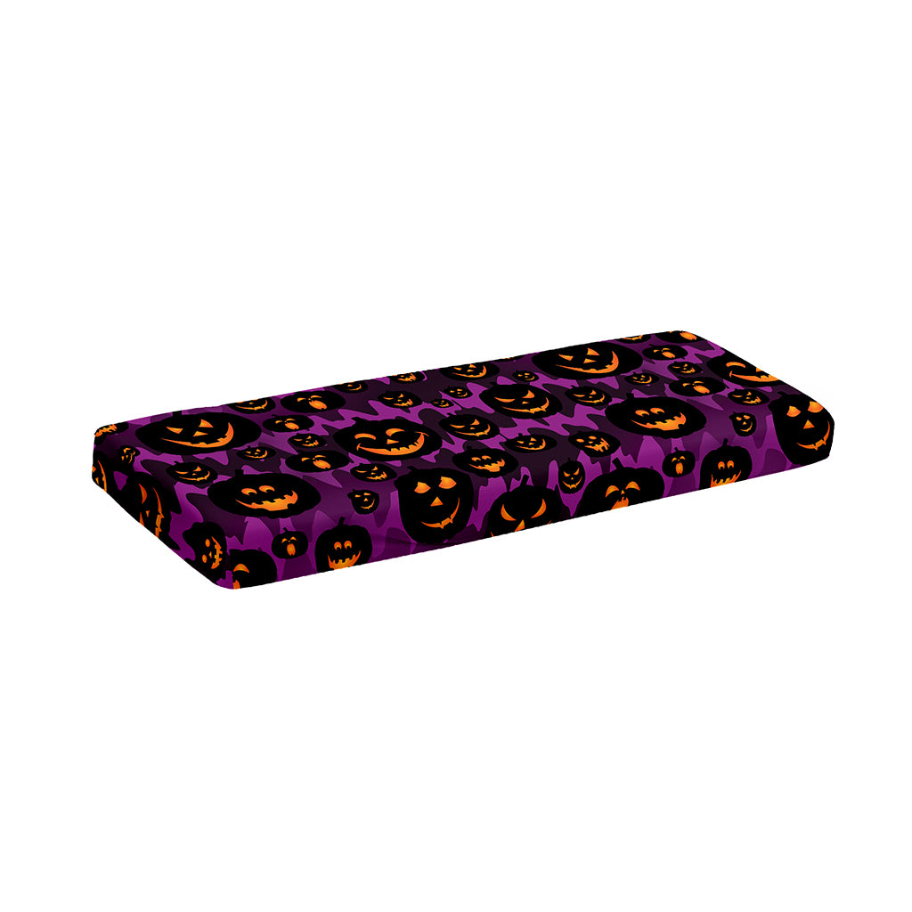 Halloween Pumpkin Smiley Faces Print Piano Keyboard Cover