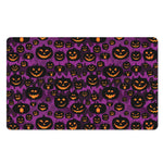 Halloween Pumpkin Smiley Faces Print Polyester Doormat