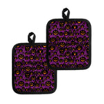 Halloween Pumpkin Smiley Faces Print Pot Holders