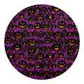 Halloween Pumpkin Smiley Faces Print Round Blanket
