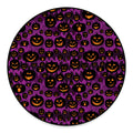 Halloween Pumpkin Smiley Faces Print Round Floor Mat