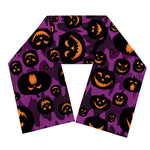 Halloween Pumpkin Smiley Faces Print Scarf