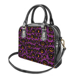 Halloween Pumpkin Smiley Faces Print Shoulder Handbag