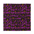 Halloween Pumpkin Smiley Faces Print Silk Bandana