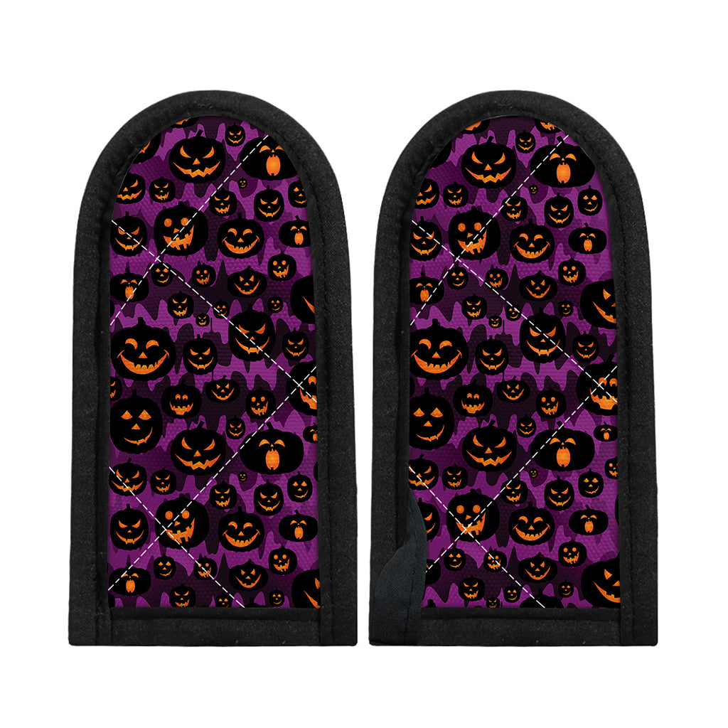 Halloween Pumpkin Smiley Faces Print Skillet Handle Cover