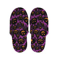 Halloween Pumpkin Smiley Faces Print Slippers