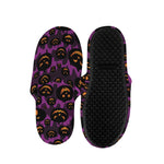 Halloween Pumpkin Smiley Faces Print Slippers