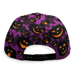 Halloween Pumpkin Smiley Faces Print Snapback Cap
