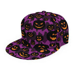 Halloween Pumpkin Smiley Faces Print Snapback Cap