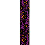 Halloween Pumpkin Smiley Faces Print Table Runner