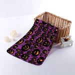 Halloween Pumpkin Smiley Faces Print Towel