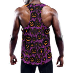 Halloween Pumpkin Smiley Faces Print Training Tank Top