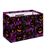 Halloween Pumpkin Smiley Faces Print Utility Tote Bag