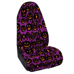 Halloween Pumpkin Smiley Faces Print Waterproof Car Seat Cover