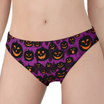 Halloween Pumpkin Smiley Faces Print Women's Panties