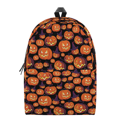 Halloween Pumpkin Witch Pattern Print Backpack