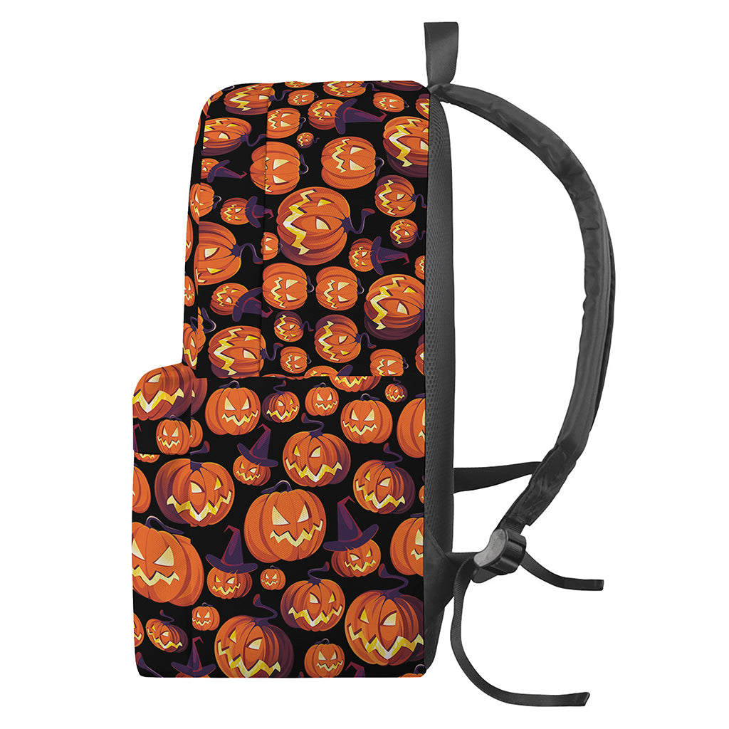 Halloween Pumpkin Witch Pattern Print Backpack
