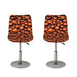 Halloween Pumpkin Witch Pattern Print Bar Stool Covers