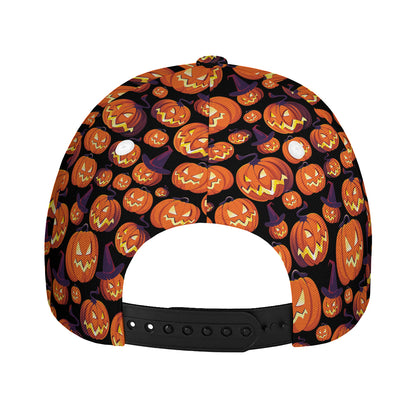 Halloween Pumpkin Witch Pattern Print Baseball Cap