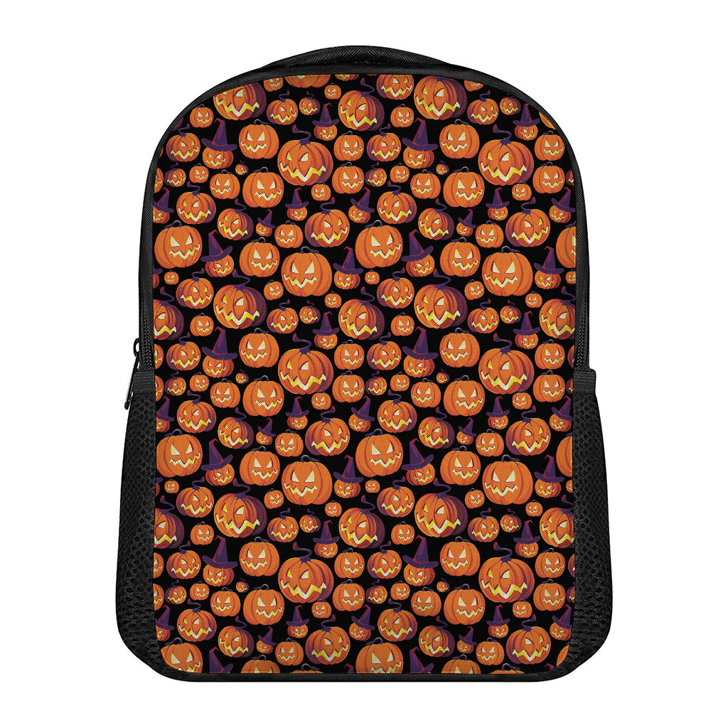 Halloween Pumpkin Witch Pattern Print Casual Backpack