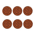 Halloween Pumpkin Witch Pattern Print Coaster Set