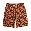 Halloween Pumpkin Witch Pattern Print Cotton Shorts