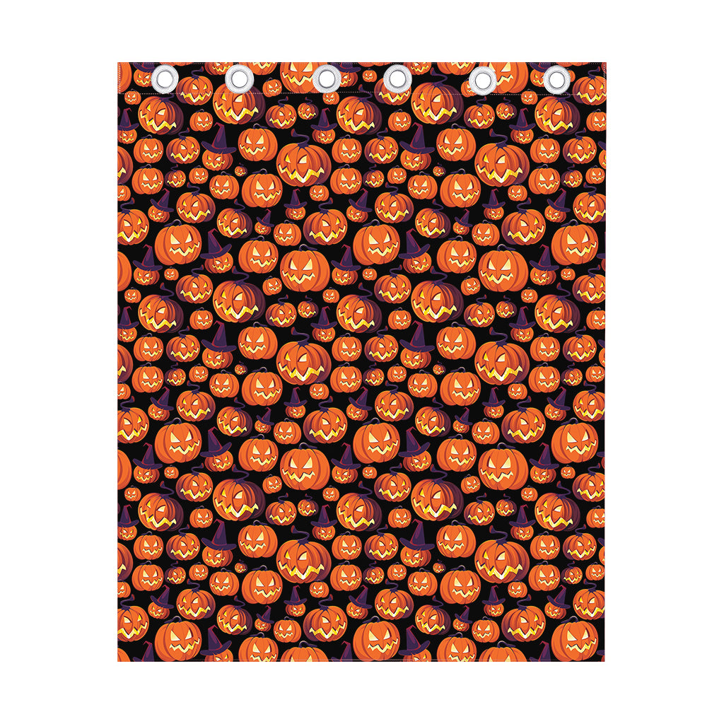 Halloween Pumpkin Witch Pattern Print Curtain