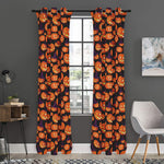 Halloween Pumpkin Witch Pattern Print Curtain