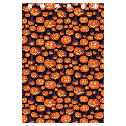 Halloween Pumpkin Witch Pattern Print Curtain
