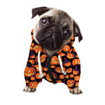 Halloween Pumpkin Witch Pattern Print Dog Zip Up Hoodie